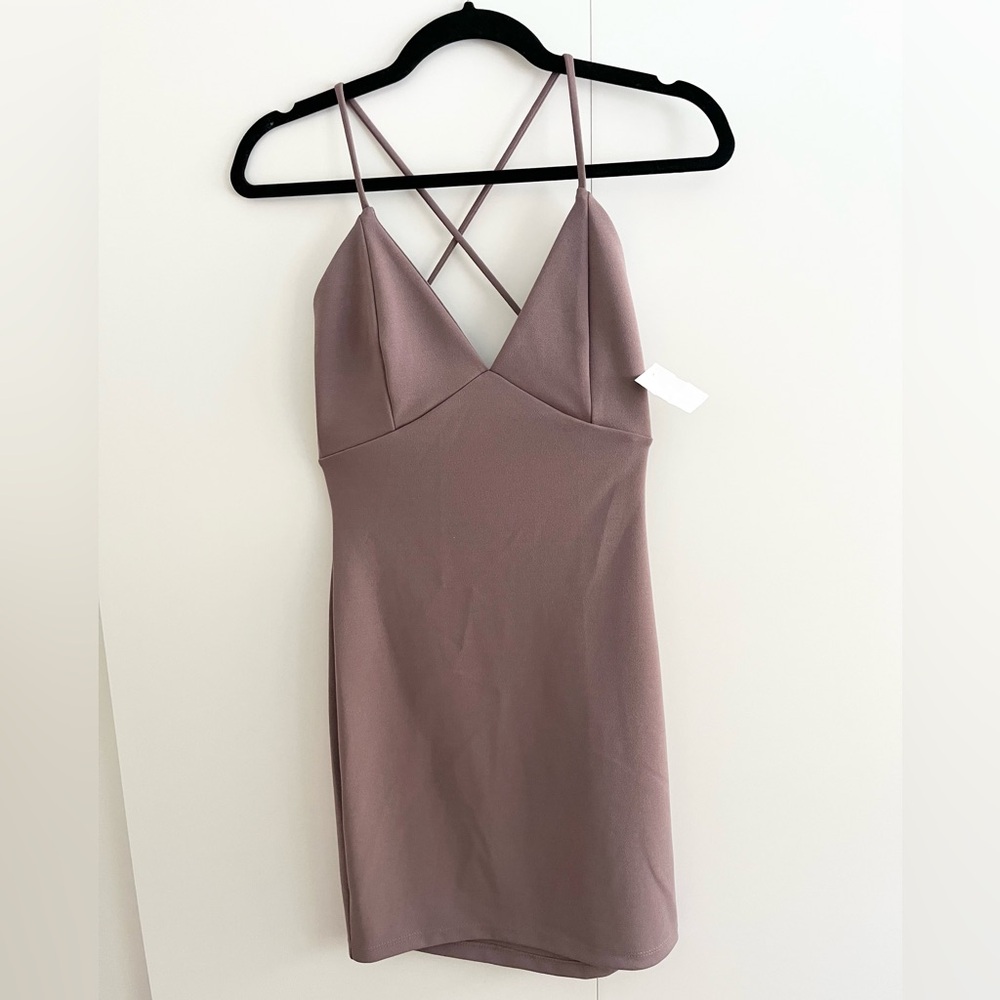 NWT Open back Bodycon Dress - Mauve